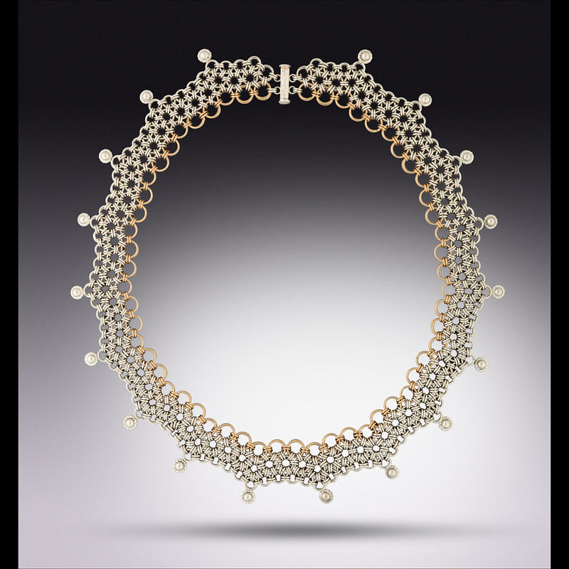 Classic Scalloped Japanese Weave Necklace