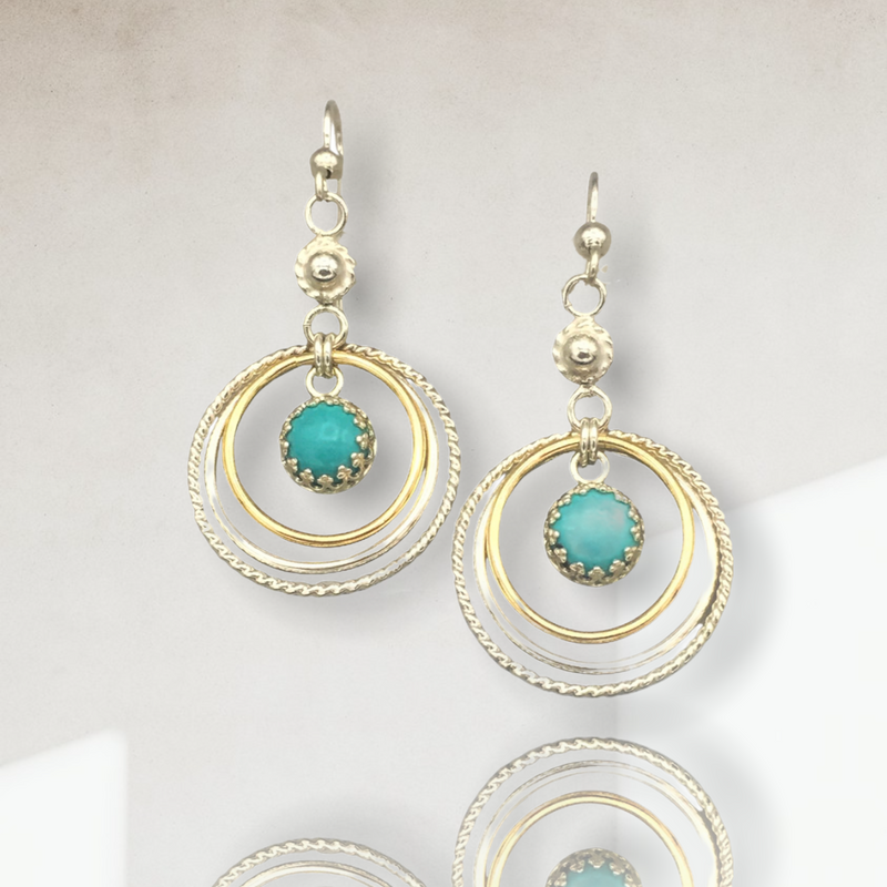 Turquoise Hoop Earrings